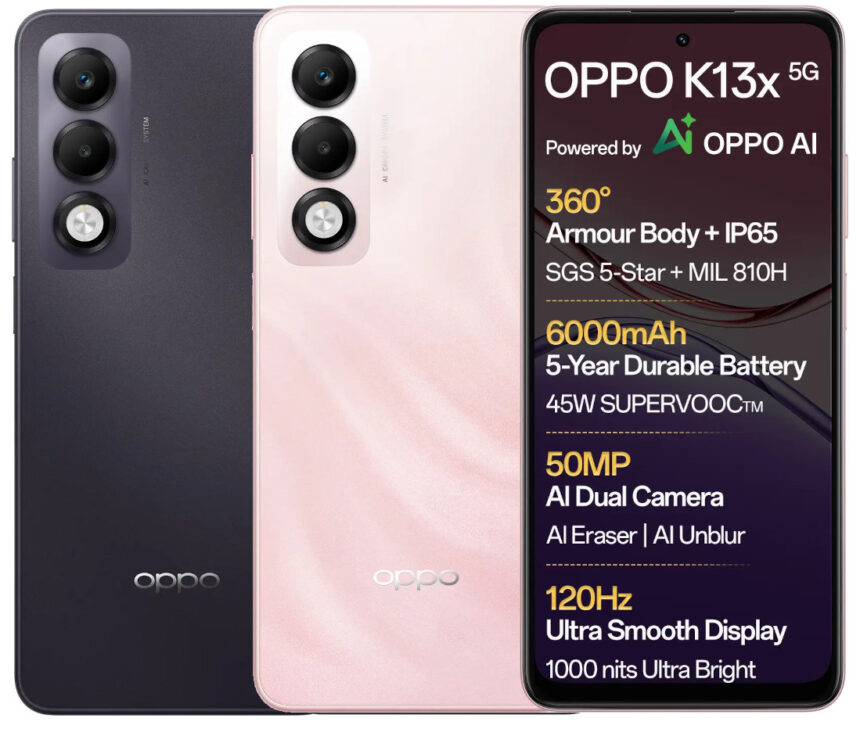 Oppo K13x 5G Price Smartphone with AMOLED display and 50MP camera