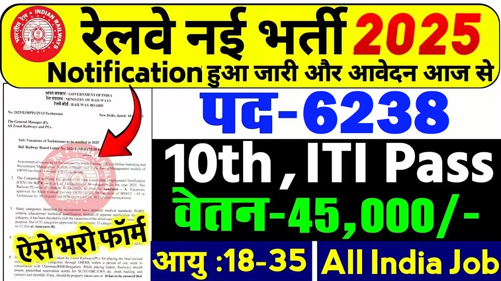 Railway RRB Technician Online Form 