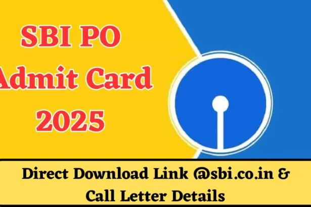 SBI PO Admit Card 2025