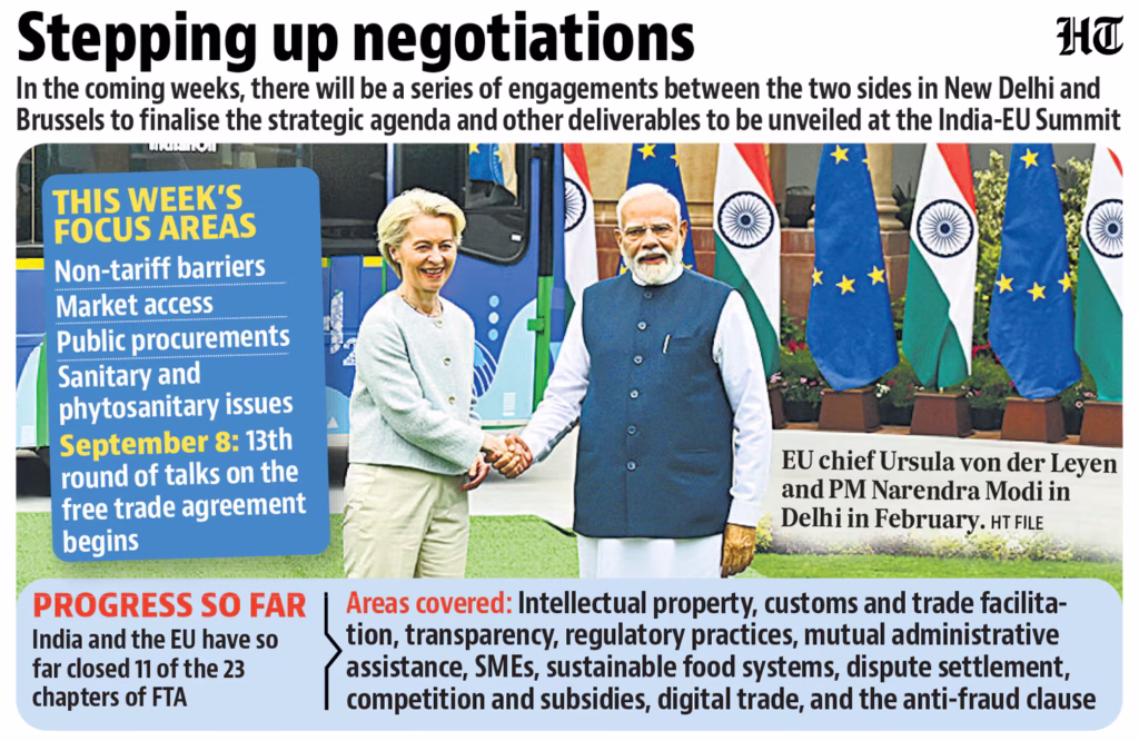 India EU Free Trade Talks Advance