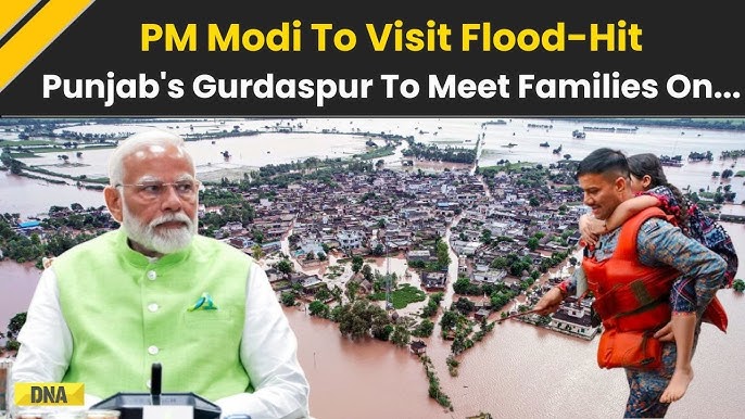 PM Modi Visits Flood-Hit Punjab & Himachal