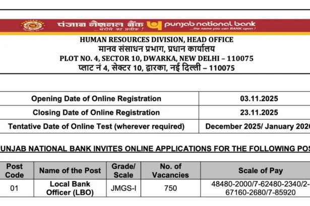 PNB LBO Recruitment 2025