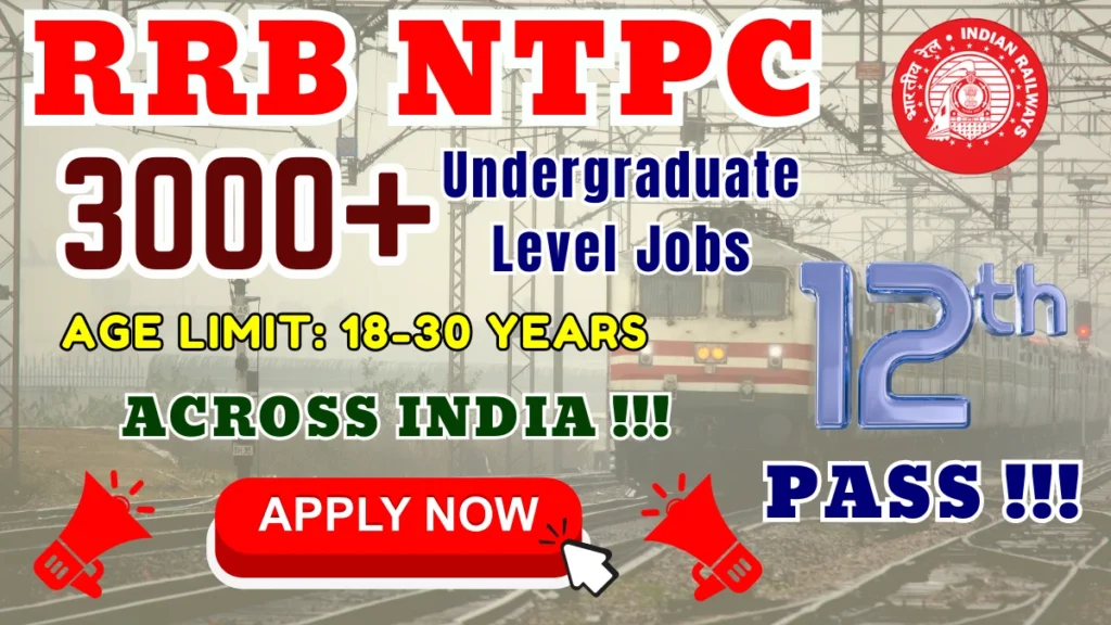 RRB NTPC 10+2 (Under Graduate) CEN 07/2025 — Apply Online for 3,058 Posts! 4 RRB NTPC 10+2 (Under Graduate) CEN 07/2025