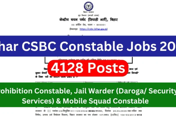 CSBC Bihar Police Recruitment 2025