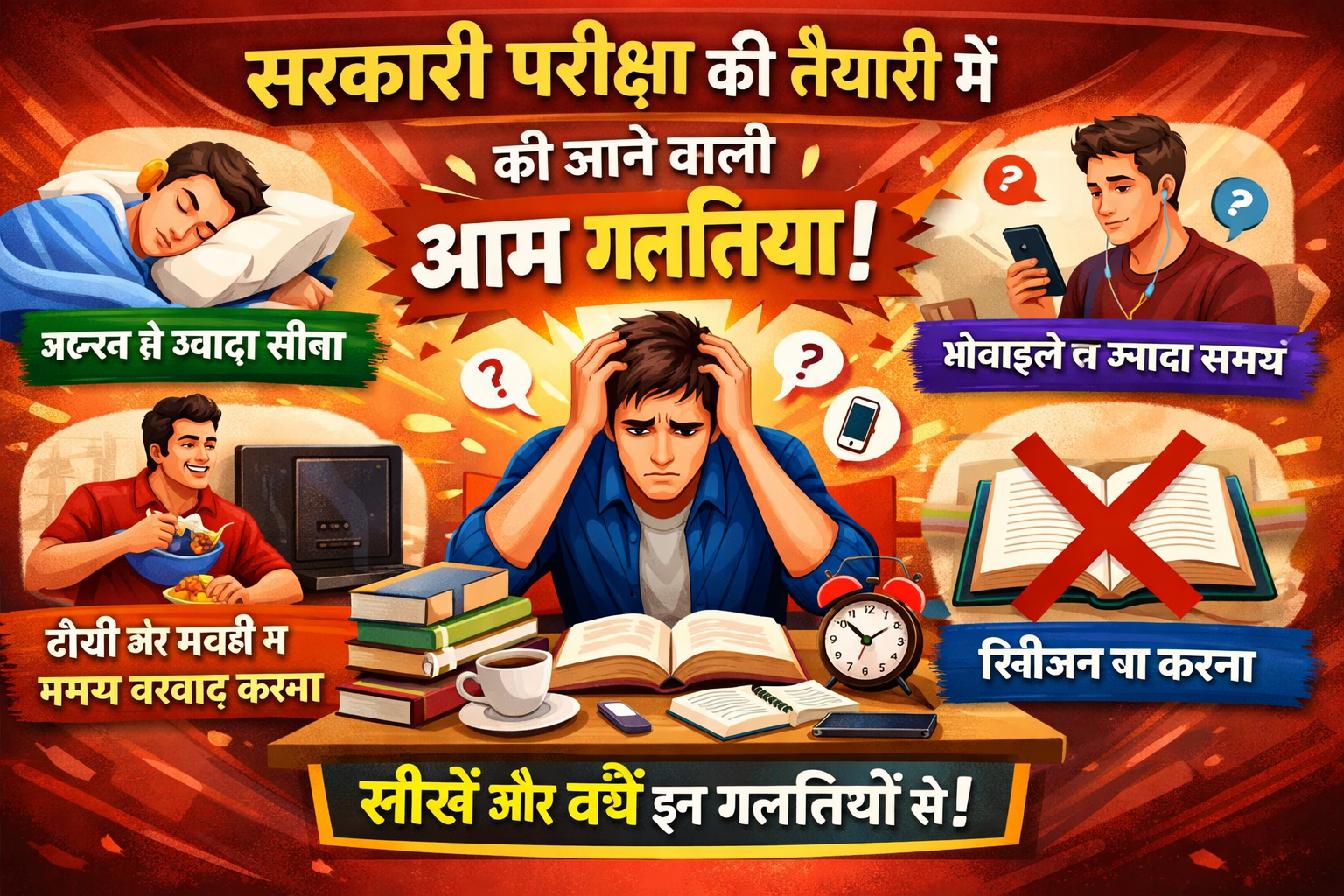 सरकारी परीक्षा की तैयारी करते समय की जाने वाली आम गलतियां 1 सरकारी परीक्षा की तैयारी करते समय की जाने वाली आम गलतियां