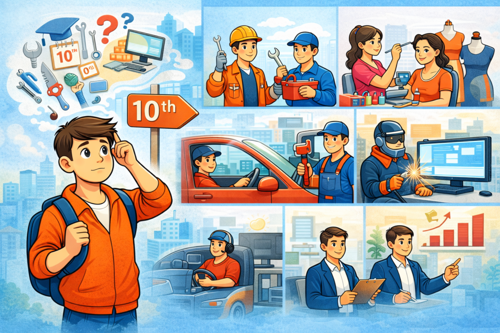 10वीं के बाद पढ़ाई छोड़ने वाले छात्रों के लिए करियर विकल्प 2 10वीं के बाद पढ़ाई छोड़ने वाले छात्रों के लिए करियर विकल्प