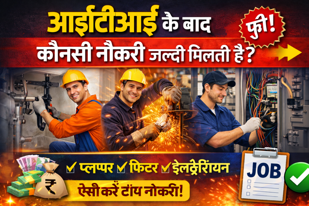 ITI ( आईटीआई ) करने के बाद कौन-सी नौकरी सबसे जल्दी मिलती है? 4 iti