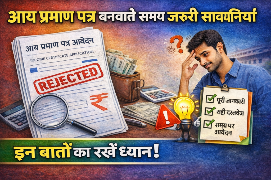 आय प्रमाण पत्र बनवाते समय होने वाली गलतियाँ: कारण, समाधान और सही आवेदन प्रक्रिया 4 आय प्रमाण पत्र