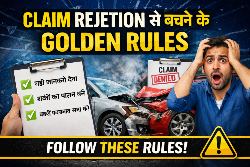 कार बीमा क्लेम रिजेक्ट क्यों होता है? पूरी सच्चाई और बचने के तरीके 3 कार बीमा क्लेम