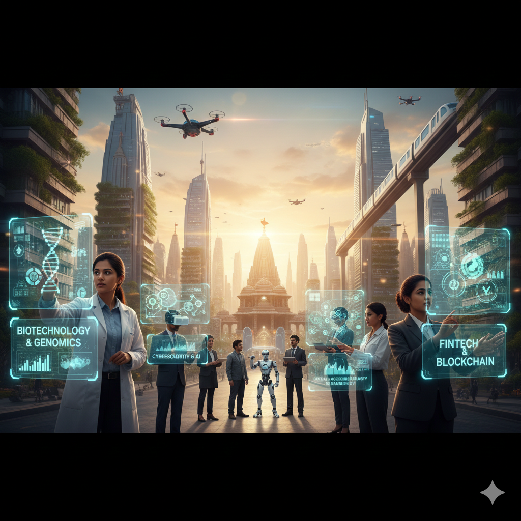 2026 तक भारत में बढ़ते नए करियर क्षेत्र: भविष्य की नौकरियाँ और अवसर 2 2026 तक भारत में बढ़ते नए करियर क्षेत्र