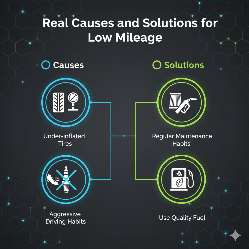 माइलेज कम होने के असली कारण और समाधान 3 Gemini Generated Image fkelaffkelaffkel