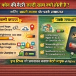 मोबाइल फोन की बैटरी जल्दी खत्म क्यों होती है