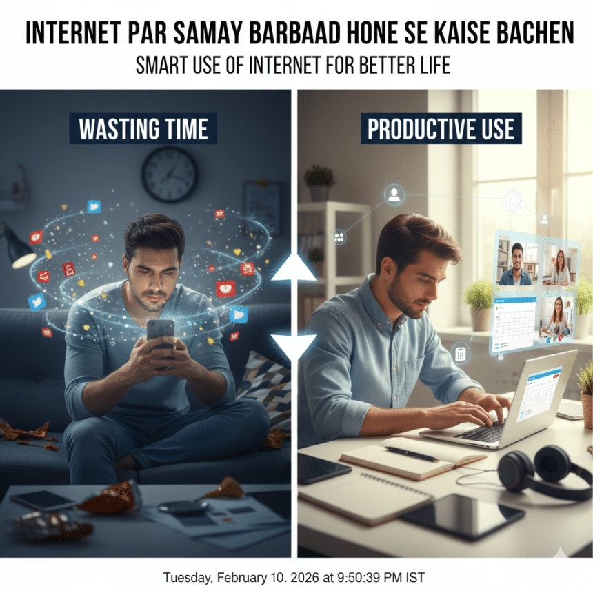 इंटरनेट पर समय बर्बाद होने से कैसे बचें